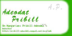 adeodat pribill business card